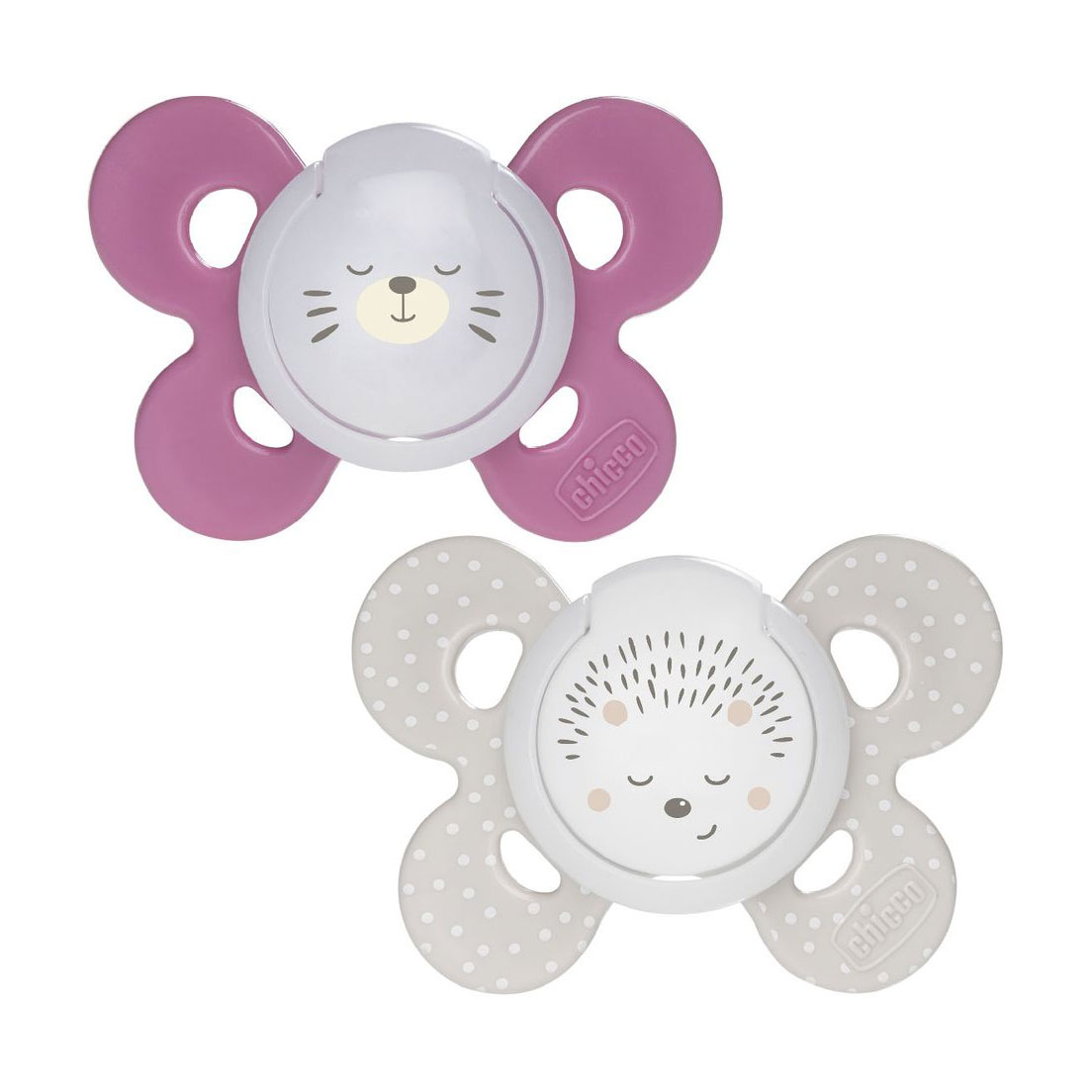 Люмінесцентна пустушка Chicco Physio Comfort рожева, 16-36 місяців, 2 шт (74935.41.00.00)